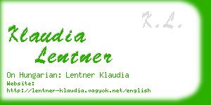 klaudia lentner business card